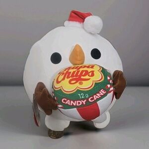 Snackles Christmas Snowman Chupa Chups Candy Cane 14" Ultra Soft Plush Toy